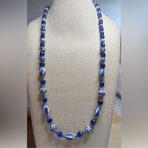 Artisan Made Cathedral Czech glass and ImportBeaded Necklace
